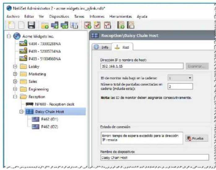 NEC NaViSet Administrator 2 - Acerca de los hosts connectados en cadaña - 1