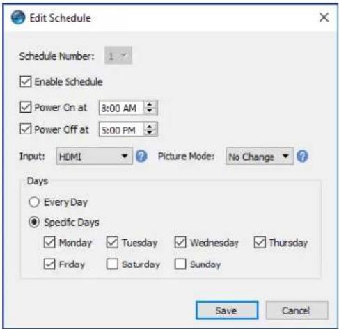 NEC NaViSet Administrator 2 - Display Schedule Property Tab - 2