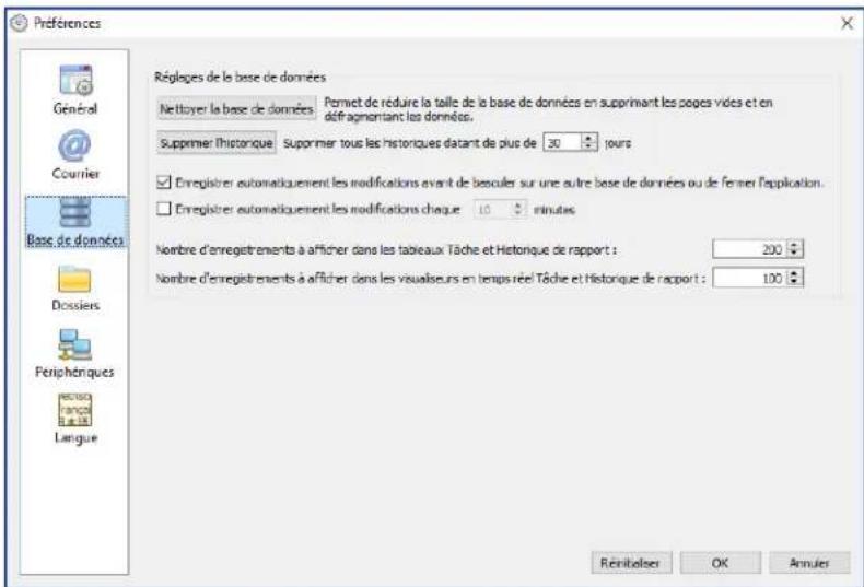NEC NaViSet Administrator 2 - Paramètres de la base de données - 1