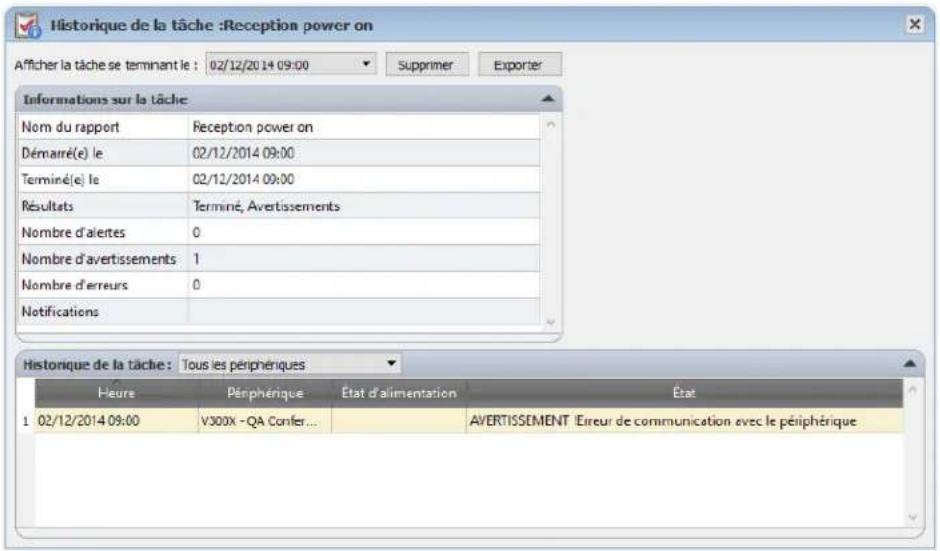 NEC NaViSet Administrator 2 - Historique des tâches - 1