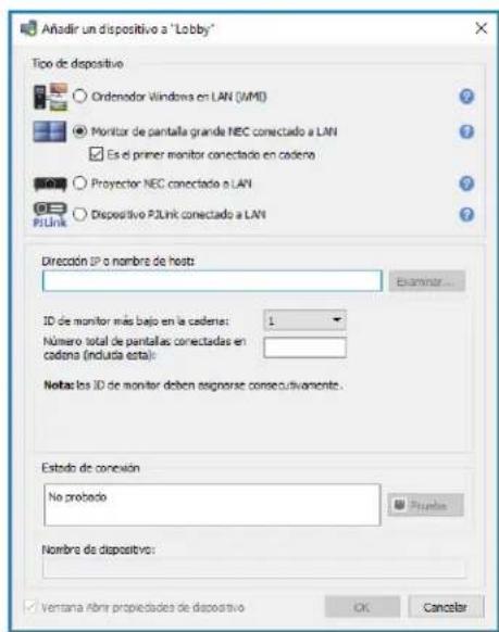 NEC NaViSet Administrator 2 - Adiccion de monitores de pantalla grande NEC connectados a LAN - 1