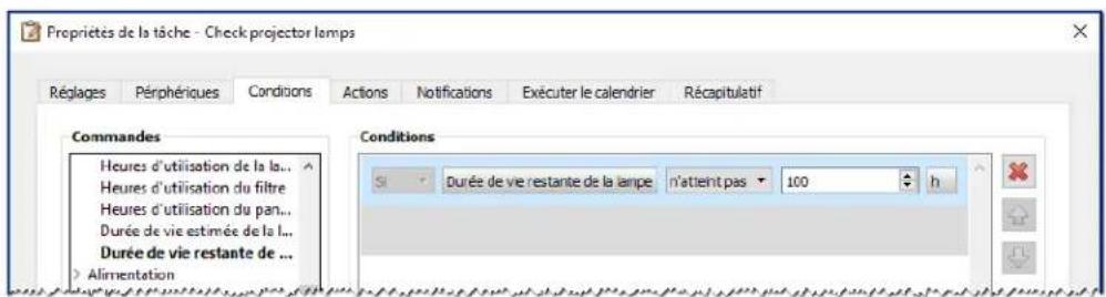 NEC NaViSet Administrator 2 - Exemple de tâche : vérifier les lampes de projecteur dont la date de remplacement est proche - 2