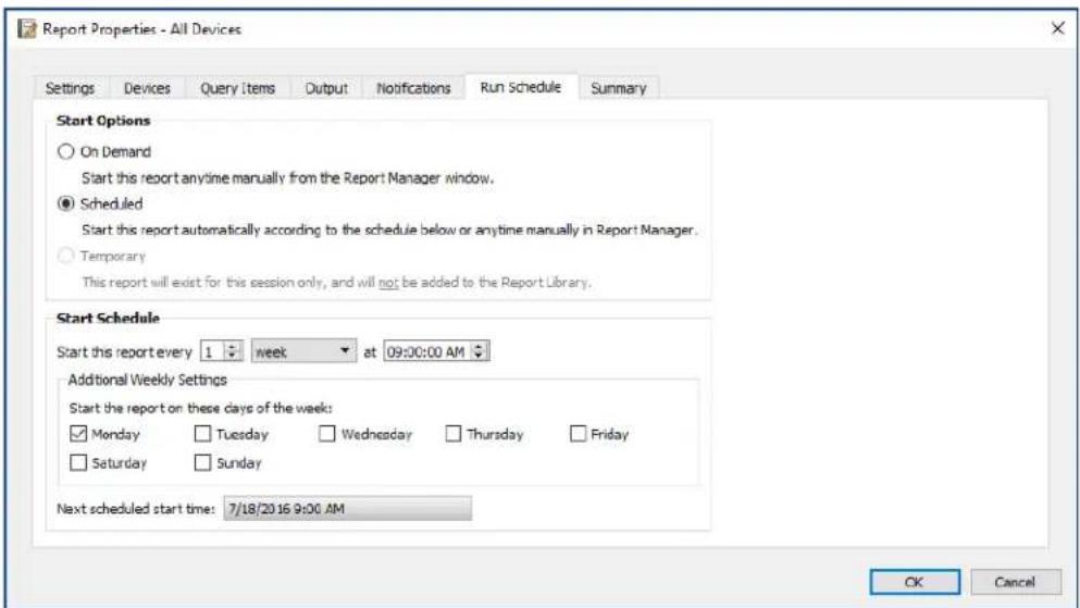 NEC NaViSet Administrator 2 - Run Schedule Tab - 1