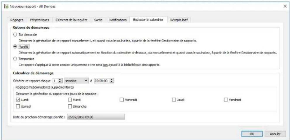 NEC NaViSet Administrator 2 - Onglet Executer le calendrier - 1
