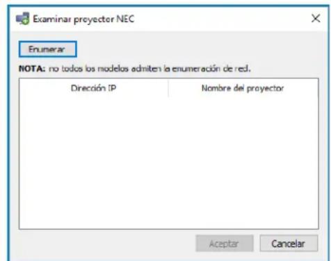NEC NaViSet Administrator 2 - Cuadro de análisis Examinar projector NEC - 1