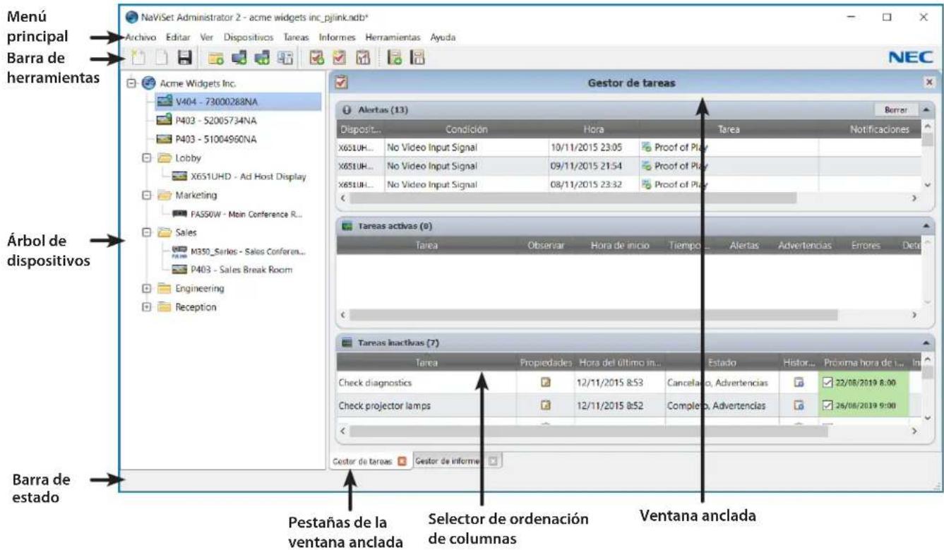 NEC NaViSet Administrator 2 - Ventana principal - 1