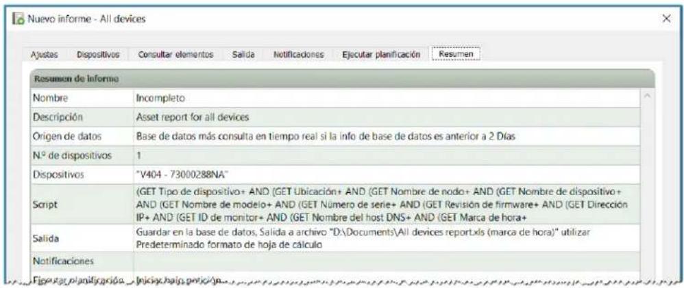 NEC NaViSet Administrator 2 - Ejempio de informe: Consultar informacion basia del dispositivo y exportarla a un archivo Excel - 5