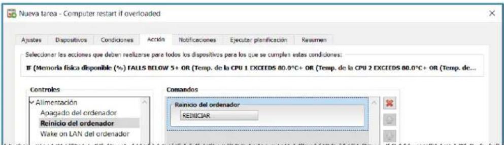 NEC NaViSet Administrator 2 - Ejempio de tarea: Comprobar el estado del ordinador y reiniciarlo si es necessario - 5