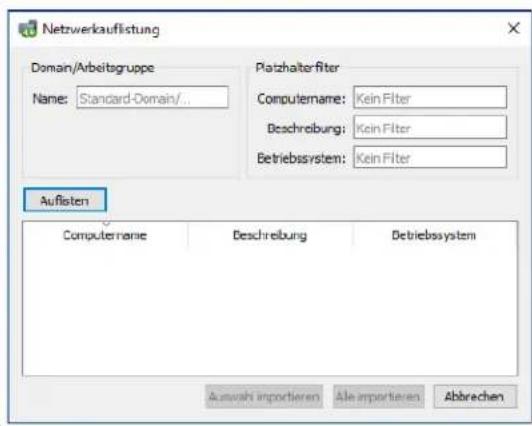 NEC NaViSet Administrator 2 - Dialogfeld „Netzwerkauf listing“ - 1