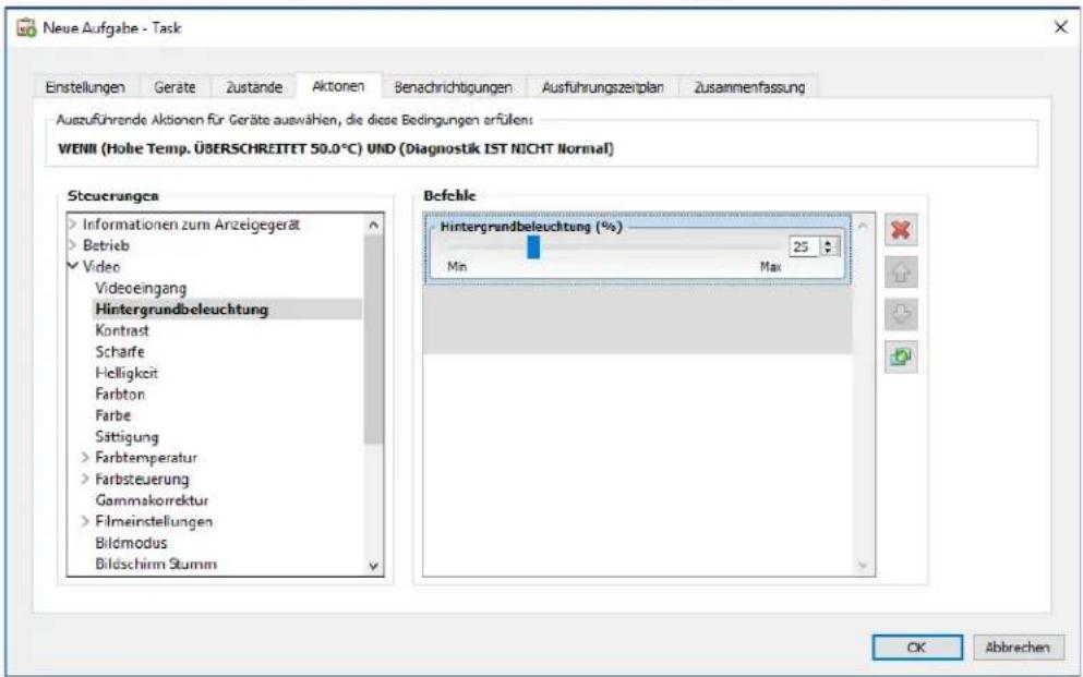 NEC NaViSet Administrator 2 - Registerkarte Aktionen - 1