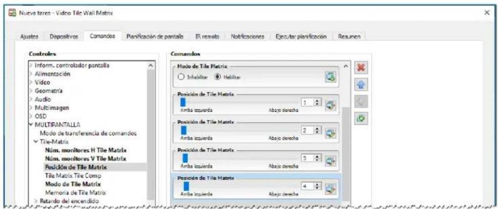 NEC NaViSet Administrator 2 - Ejempio de tarea: Uso de 控les espécíficos del dispositivo para configurar un Tile-Matrix - 6