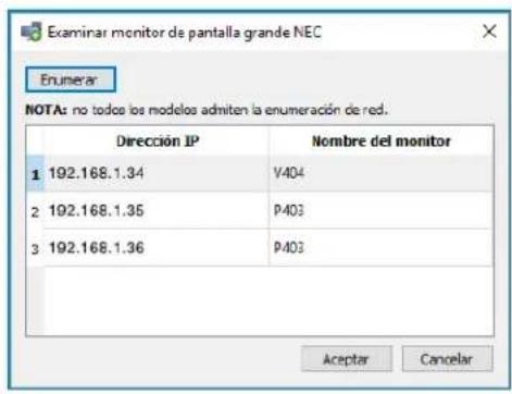 NEC NaViSet Administrator 2 - Cuadro de análisis Examinar monitor de pantalla grande NEC - 1