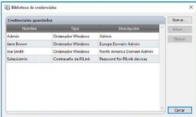 NEC NaViSet Administrator 2 - Uso de la Biblioteca de credenciales - 1