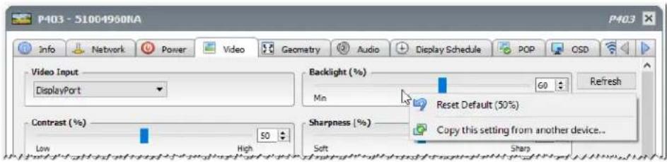 NEC NaViSet Administrator 2 - Controls Context Menu - 1