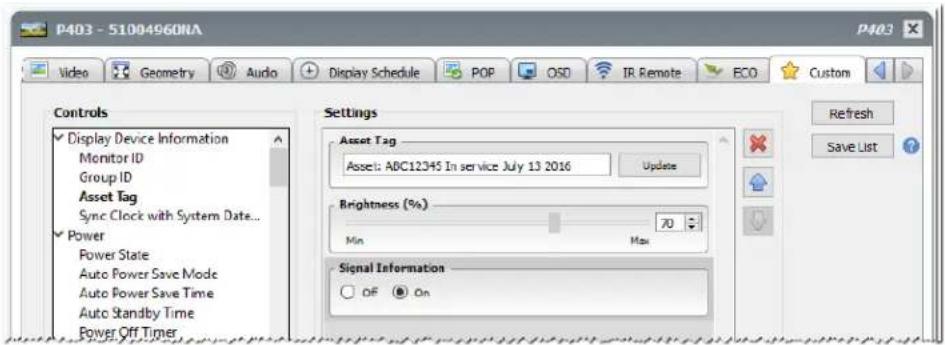 NEC NaViSet Administrator 2 - Custom Property Tab - 1