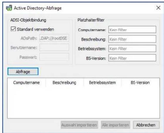 NEC NaViSet Administrator 2 - Dialogfeld „Active Directory-Abfrage“ - 1