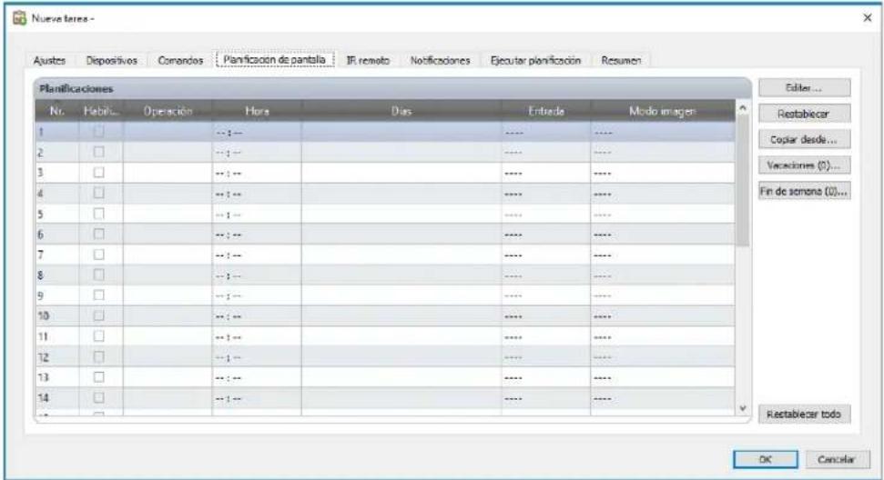 NEC NaViSet Administrator 2 - Pestana Planificacion de pantalla - 1