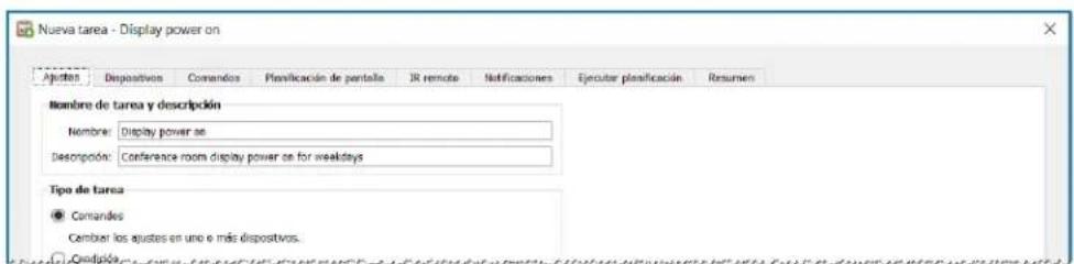 NEC NaViSet Administrator 2 - Ejempio de tarea: Encender y apagar pantallas a horas fjas todos los días laborables - 2