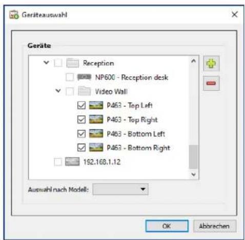 NEC NaViSet Administrator 2 - Beisplaufgabe: Verwenden von gerätespezifischen Steuerungen zur Konfiguration einer Tile-Matrix - 7