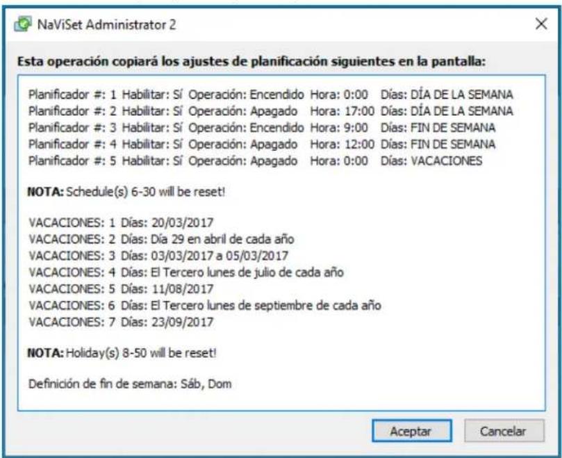 NEC NaViSet Administrator 2 - Pestana de propiedades Planificacion de pantalla - 8
