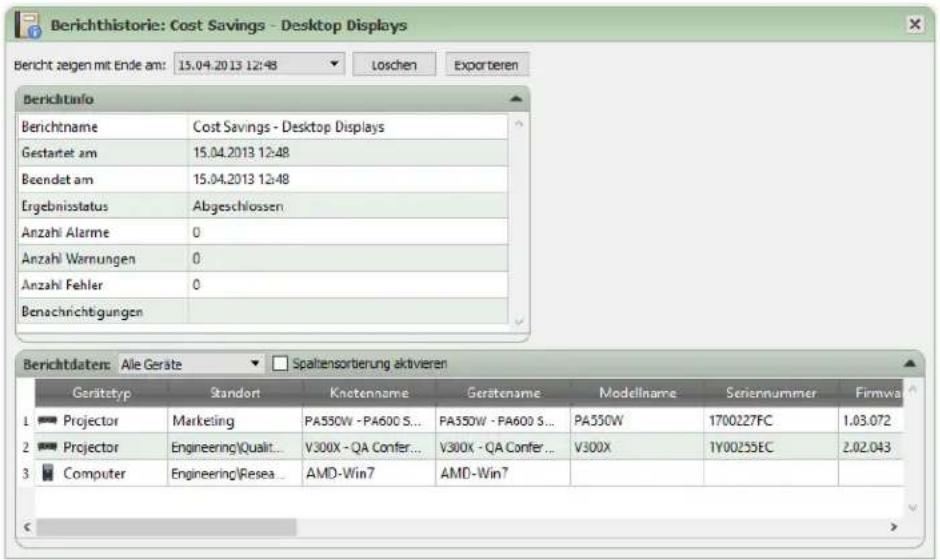 NEC NaViSet Administrator 2 - Berichthistorie - 1