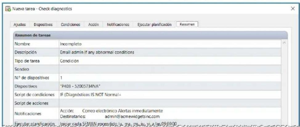 NEC NaViSet Administrator 2 - Ejempio de tarea: Compruebe si hay pantallas que notifiquen una condidion de error de diagnóstico - 6