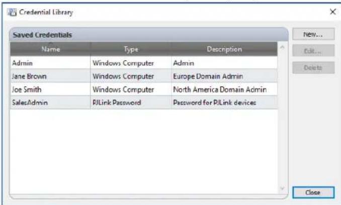 NEC NaViSet Administrator 2 - Using the Credential Library - 1
