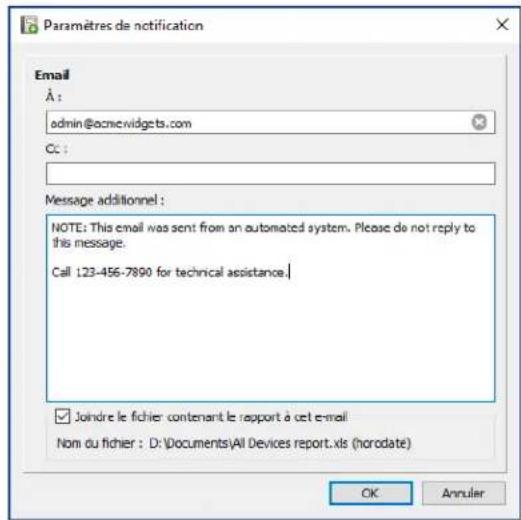 NEC NaViSet Administrator 2 - Onglet Notifications - 3