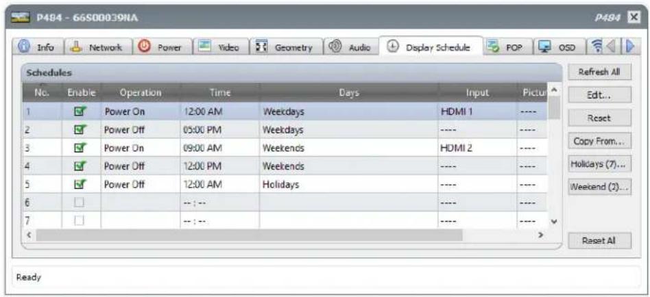 NEC NaViSet Administrator 2 - Holiday and Weekend Schedules - 1