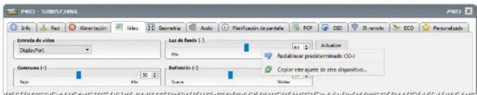 NEC NaViSet Administrator 2 - Menu contextual de controlles - 1