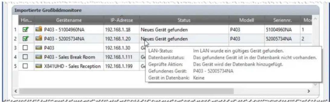 NEC NaViSet Administrator 2 - Schritt 2: Prüfen der Geräte - 1