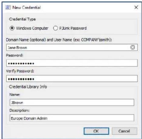 NEC NaViSet Administrator 2 - Adding a new credential - 1