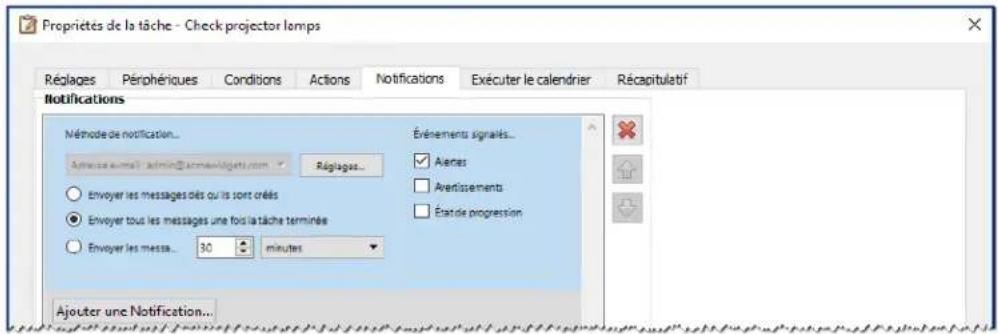 NEC NaViSet Administrator 2 - Exemple de tâche : vérifier les lampes de projecteur dont la date de remplacement est proche - 3