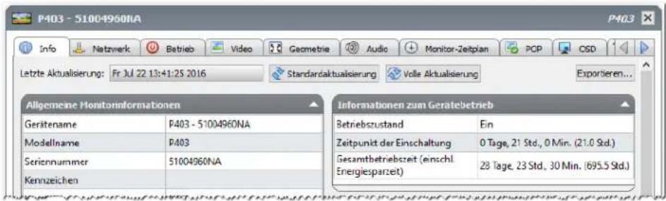 NEC NaViSet Administrator 2 - Fenster Geräteeigenschaften - 1