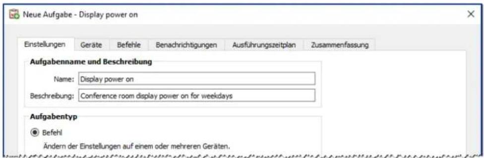 NEC NaViSet Administrator 2 - Beispialaufgabe: Ein- und Ausschalten von Monitoren an jedem Wochentag zu festgelegten Zeiten - 1