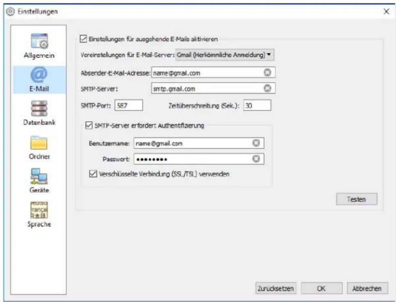 NEC NaViSet Administrator 2 - E-Mail-Einstellungen - 1