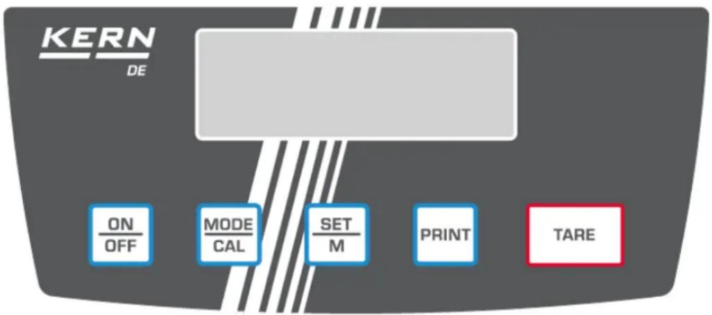 Kern DE 150K20DL - Vue d'ensemble des affichages - 1