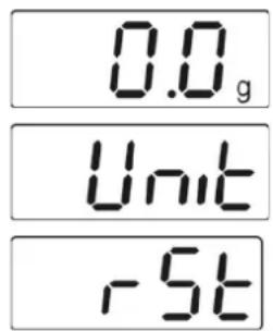 Kern DE 150K20DL - Reset to factory setting - 1