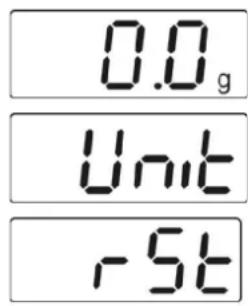 Kern DE 150K20DL - Retour aux réglages d'usine - 1