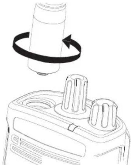 MOTOROLA RDU4100 - Removing the Antenna - 1