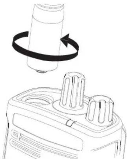MOTOROLA RDU4100 - Retrait de l'antenne - 1