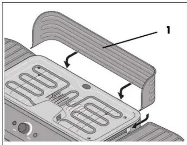 Grillmeister SEGS 2200 B2 - Opcional: montaje de la pantalla contra el viento - 1
