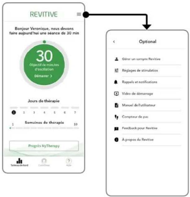 REVITIVE Medic Coach - Menu Options - 1