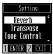 KAWAI CN201 - Entrez dans le mode menu paramètres - 1