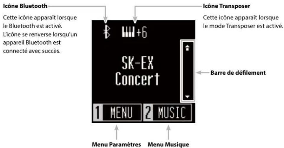KAWAI CN201 - Écran d'accueil - 1