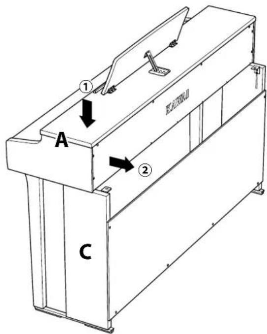 KAWAI CN201 - Monter a sur le meuble - 2
