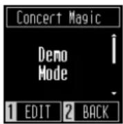 KAWAI CN201 - Paramétrer un titre concert magic - 1