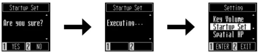 KAWAI CN201 - Exécuter les paramètres de démarrage - 1