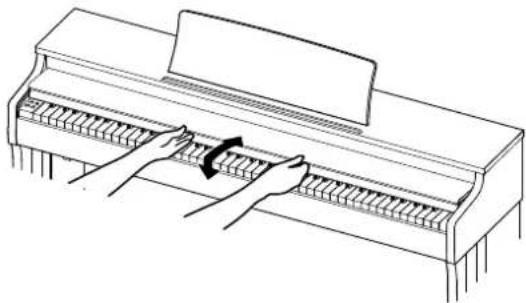 KAWAI CN201 - Fermer le protège-clavier - 1
