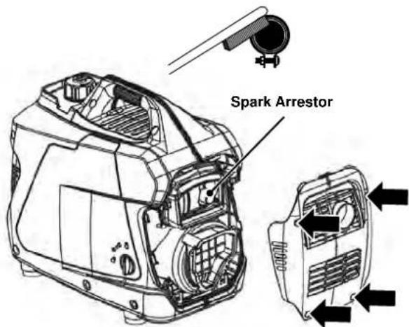 Cummins Onan P2500i - SPARK ARRESTOR SERVICE - 1